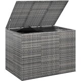 vidaXL vrtna škatla za blazine pe ratan 145x100x103 cm siva | Shoptok.si