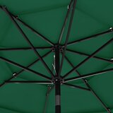  Vrtni suncobran s 3 razine i aluminijskim stupom 3 m zeleni | shoptok.hr