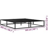  Za krevet crni metalni 160 x 200 cm | shoptok.hr