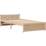  Knjižna postelja brez vzmetnice 100x200 cm trdna borovina, (22067411) | Shoptok.si