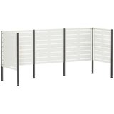  Ekran za kante za smeće 249 x 85 x 113 cm Čelik Bijela - Bijela 249 cm s uzorkom | shoptok.hr