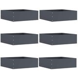 vidaXL Robovi trave 6 pcs Antracit 40 x 40 x 13 cm Jeklo | Shoptok.si