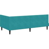  Kutni okvir kreveta s uzglavljem Tirkizna 90 cm x 190 cm Baršun | shoptok.hr