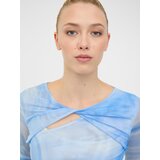 Orsay Blue Women's Patterned Long Sleeve T-Shirt - Women's | Eponuda.ba