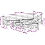  Set vanjskih sofa 9 pcs Bijela 59 x 59 x 37 cm | shoptok.hr
