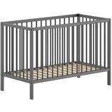 Vipack Antracitno siva otroška posteljica iz masivnega bora 60x120 cm DINO – | Shoptok.si