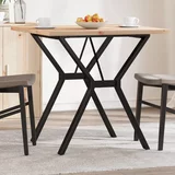 vidaXL Blagovaonski stol Y-oblika 80x80x75 5 cm od borovine i željeza