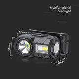  LED RGBW prigušiva punjiva čelna lampa USB LED/3W/5V IP43 190 lm 24 h 750 mAh | Eponuda.com