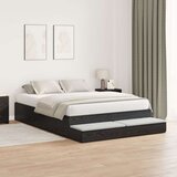  Krevet s pohranom Crni Konstruirano drvo 135 5 x 190 x 31 5 cm | shoptok.hr