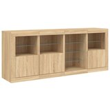 Komoda s LED svjetlima boja hrasta sonome 164 x 37 x 67 cm | shoptok.hr