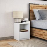  Noćni ormarić s LED svjetlima bijeli od konstruiranog drva | shoptok.hr