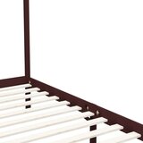 vidaXL okvir za krevet s baldahinom od borovine tamnosmeđi 100x200 cm | shoptok.hr