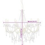  Luster s perlama bijeli 8 žarulja E14 | shoptok.hr
