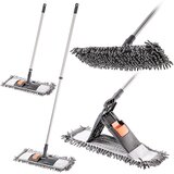 KADAX vrtljiva ravna krpa za čiščenje tal, 40 cm kartuša iz mikrovlaken, teleskopski ročaj, (5000358270) | Shoptok.si