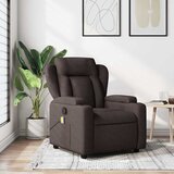  Masažni naslonjač od tkanine tamnosmeđi | shoptok.hr