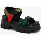 Resti Green and black women's sandals on a solid sole Rodeksi | shoptok.hr