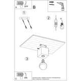 Nice Lamps stropna svetilka v naravni barvi 10x10 cm gabi – | Shoptok.si