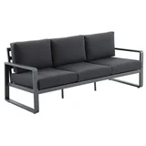 Maja Vrtni trosjed s jastucima (Š x D x V: 203 x 76 x 74,5 cm, Aluminij, Olefin, Tamno siva)