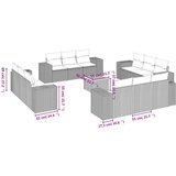  13-dijelni set vrtnih sofa s jastucima poliratan crni | shoptok.hr