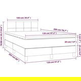 Box spring krevet s madracem tamnozeleni 120x200 cm baršunasti | shoptok.hr