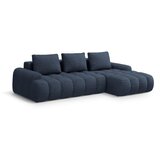 Cosmopolitan Design Temno modra raztegljiva/s prostorom za shranjevanje kotna sedežna garnitura (desni kot/z ležalnikom) Linz – | Shoptok.si