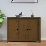  Komoda smeđa boja meda 100x35x74 cm od masivne borovine Cijene