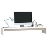 vidaXL Stalak za monitor bijeli 100 x 27 x 15 cm od masivne borovine | shoptok.hr
