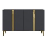 Hanah home komoda s ladicama, antracit Slike
