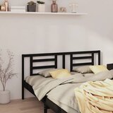  Uzglavlje za krevet crno 206 x 4 x 100 cm od masivne borovine | shoptok.hr