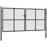  Mrežasta vrtna vrata antracit 300x125 cm pocinčani čelik | shoptok.hr