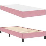 Box Postelja z vzmetnico z vzmetnico Roza 100 x 220 cm blago, (5000127639) | Shoptok.si