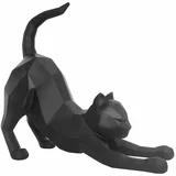 PT LIVING Mat črn kipec Origami Stretching Cat, višina 30,5 cm