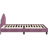  Krevet za djecu s uzglavljem Ljubičasta 90 x 190 cm Baršun | shoptok.hr