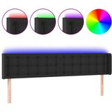 vidaXL LED posteljno vzglavje črno 183x16x78/88 cm umetno usnje, (20793141) Cene