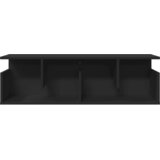  Zidni ormarić crni 100x20x30 cm od konstruiranog drva | shoptok.hr