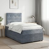  Boxspring krevet s madracem Tamnosiva 120 x 200 cm Baršun | shoptok.hr