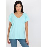 Fashion Hunters Women's T-shirt - turquoise | shoptok.hr