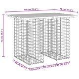  Vrtni stol Gabion dizajn 100x70x72 cm Masivno drvo Bor | shoptok.hr