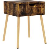 Maison Chic Nočna omarica - Nočna miza dimljeni hrast 40x40x56 cm inženirski les, (21689294) Cene