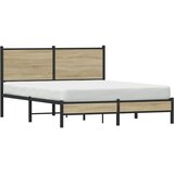  Metalni okvir kreveta bez madraca boja hrasta sonome 140x190 cm | shoptok.hr
