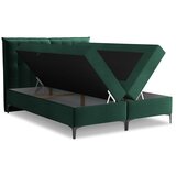 Makamii Temno zelena boxspring postelja s prostorom za shranjevanje 160x200 cm Mikana – | Shoptok.si