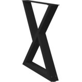  Noge za blagovaonski stol 2 kom Crne 70 x (72-73,3) cm Čelične | shoptok.hr