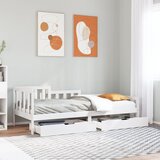 vidaXL Dnevni krevet s ladicama bez madraca 90x200 cm masivno drvo Cijene