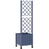  Vrtni saksija s rešetkom i kotačima Plavo Sivo 40 x 40 x 146 cm | Eponuda.ba