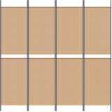  4-Panelski Paravan Bež 200 x 200 cm Tkanina | shoptok.hr