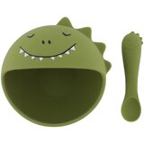 Trixie jedilni set iz silikona first baby meal mr. dino | Shoptok.si