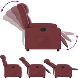  Električni naslonjač od umjetne kože crvena boja vina | shoptok.hr