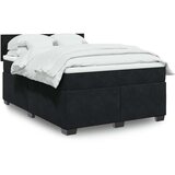 vidaXL Krevet s oprugama i madracem crni 160x200 cm baršunasti | shoptok.hr
