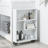  Uska kolica za pohranu bijela 48x13x68 cm od konstruiranog drva | shoptok.hr