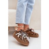 Boto Women's sneakers in leopard print on platform with decorations brown Vinness | shoptok.hr